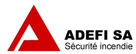 Logo of Adefi, a Swiss fire protection expert delivering reliable and tailored sprinkler solutions